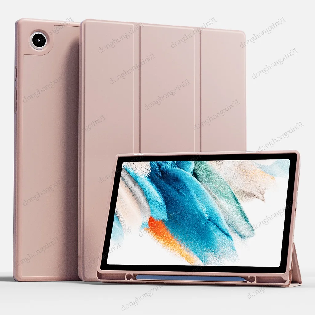 

For Samsung Galaxy Tab A9 Plus 11 inch 2023 S9 FE Plus S9 S8 S7 Plus S7FE A9 A8 10.5 Smart Soft Silicone Case with Pencil Holder