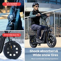 Trottinette électrique iScooter F7 1000W à propulsion arrière, pneus tout-terrain de 16 pouces, vitesse maximale de 45 km/h, batterie 48V10.4Ah, autonomie de 64-72 km, trottinettes pour adultes avec application, panier pliable pour les trajets quotidiens 4