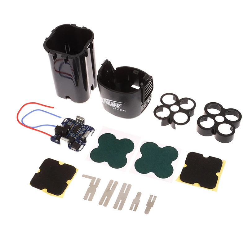 Caixa de Armazenamento para Bateria de Lítio 18650 4S BMS 16.8V com Suporte e Etiqueta de Capacidade de Níquel (Sem Bateria)