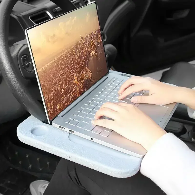 tavolo da pranzo per auto, tavolo da pranzo per auto, vassoio da pranzo per auto, tavolino per auto, accessori per scrivania per tablet per auto - immagine 5