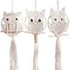 Handmade Cotton Thread Wall Hangings Decorations Wovened Owl Macrames Wall Hangings Pendants Ornament 1