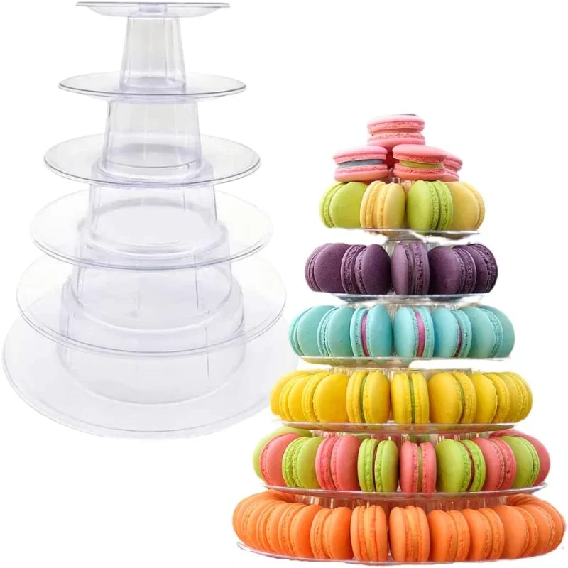 4/6/10-layer Macarons Display Tower Wedding Cake Decorating Tool Plastic Macaron  Tower Stand Fondant Cake Stand Donuts Holde - AliExpress
