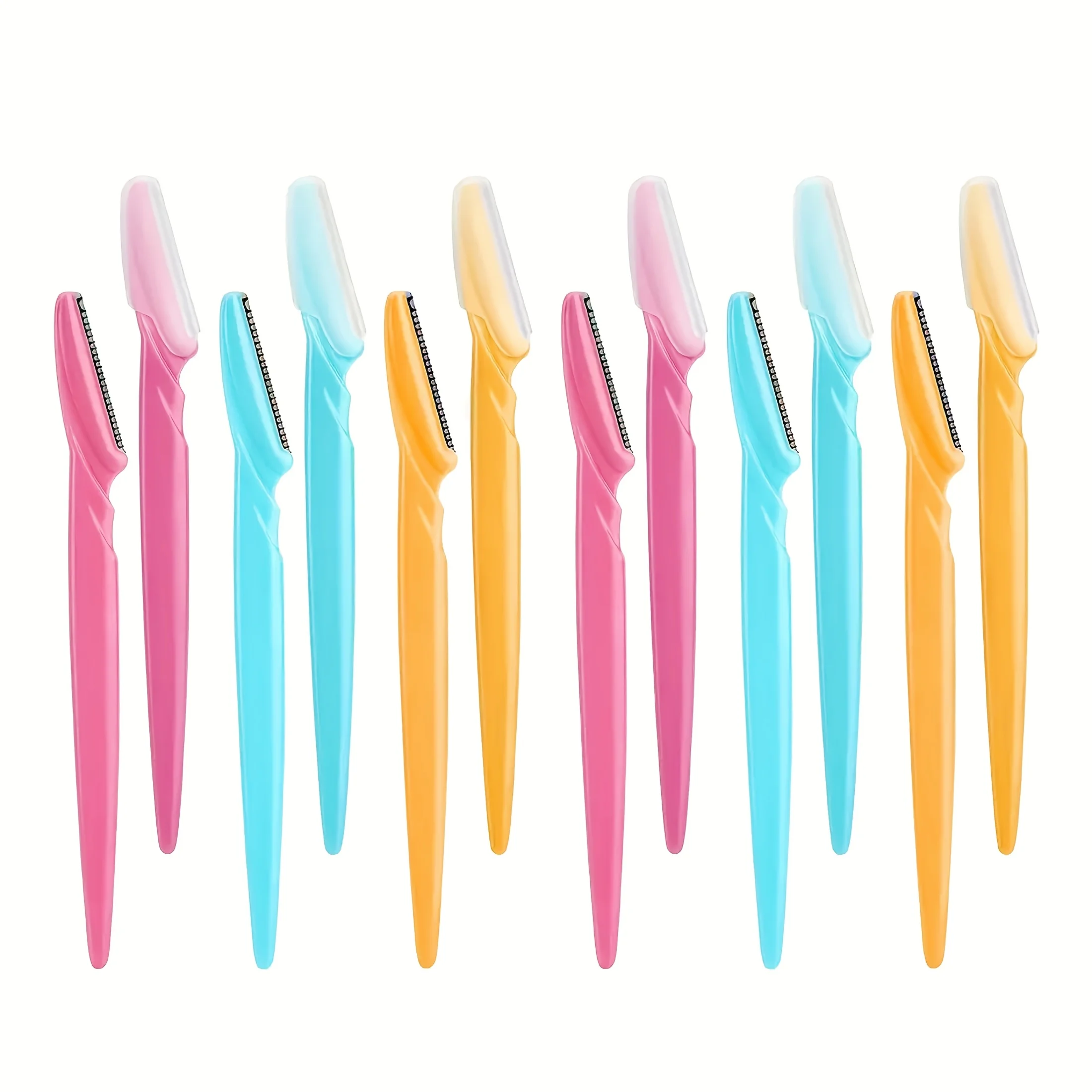 Description Picture 5 of item12pcs stainless steel eyebrow knife - fragrance-free multi-functional body hair removal tool with sharp blade for easy trimming
