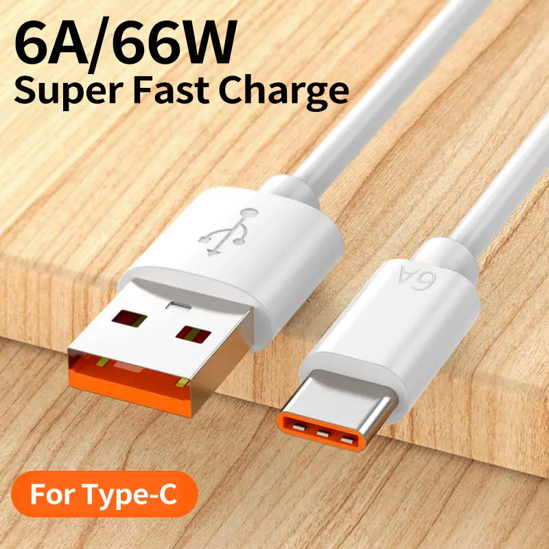 0.25M/1M/1.5M/2M 6A USB to Type C Quick Charge 3.0 Data Cable Super Fast Charging Portable Travel Data Wires Fast Charging Cords