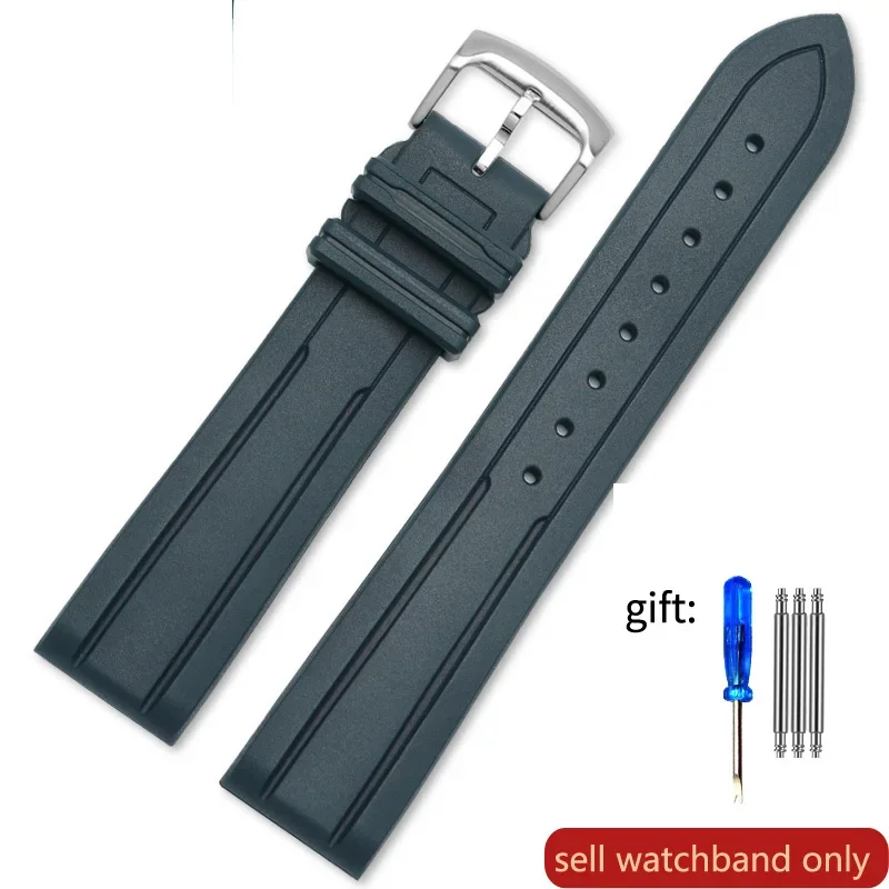 thumbnail image 1 of Correas de reloj para Seiko Breitling Wanguo, correa de reloj de caucho con flúor, correa de reloj impermeable para hombres, accesorios para mujeres, 1 of 5