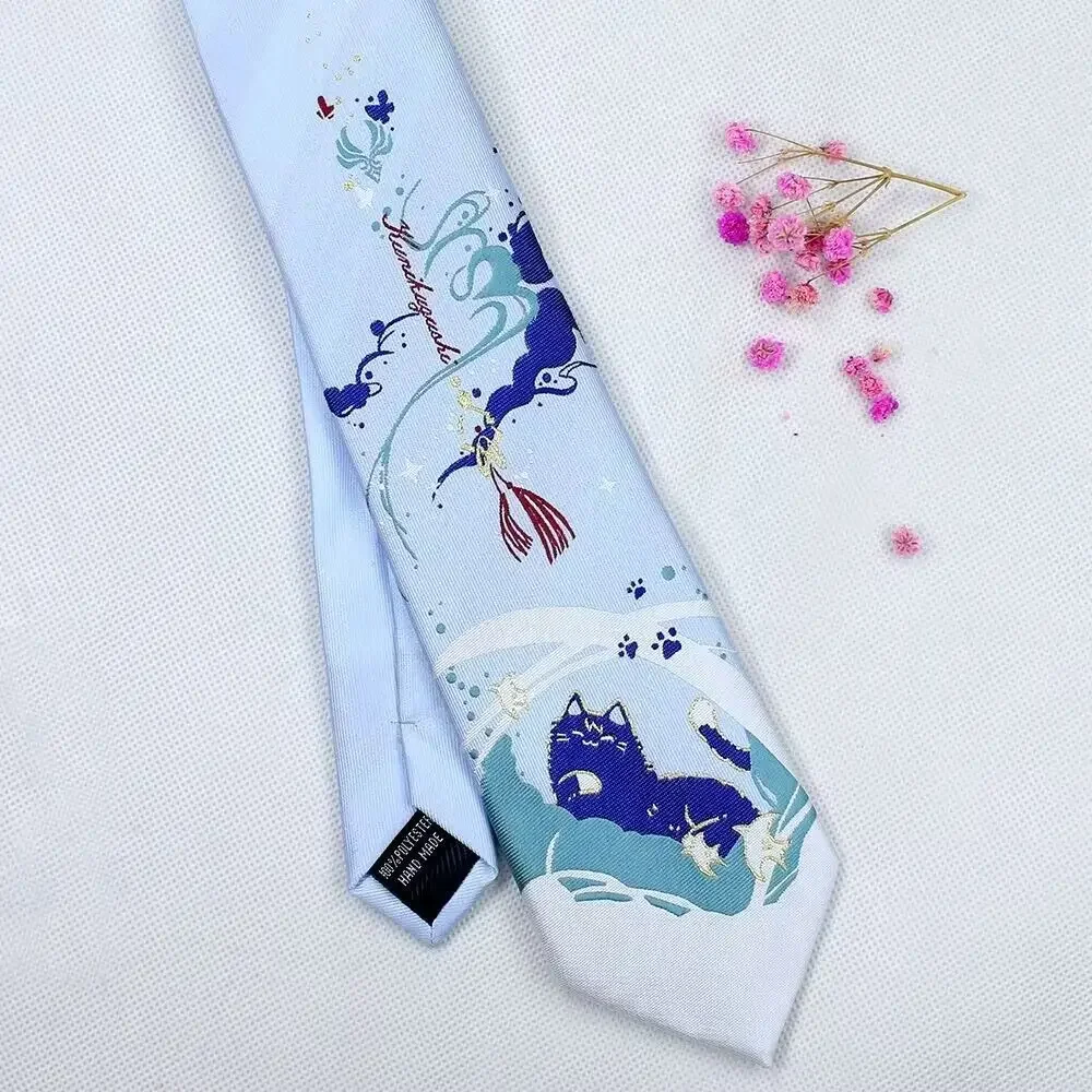 Genshin Impact Xiao Zhongli Wanderer Scaramouche Cosplay Original JK Tie Necktie Accessories Christmas Party Props Unisex anime necktie accessories