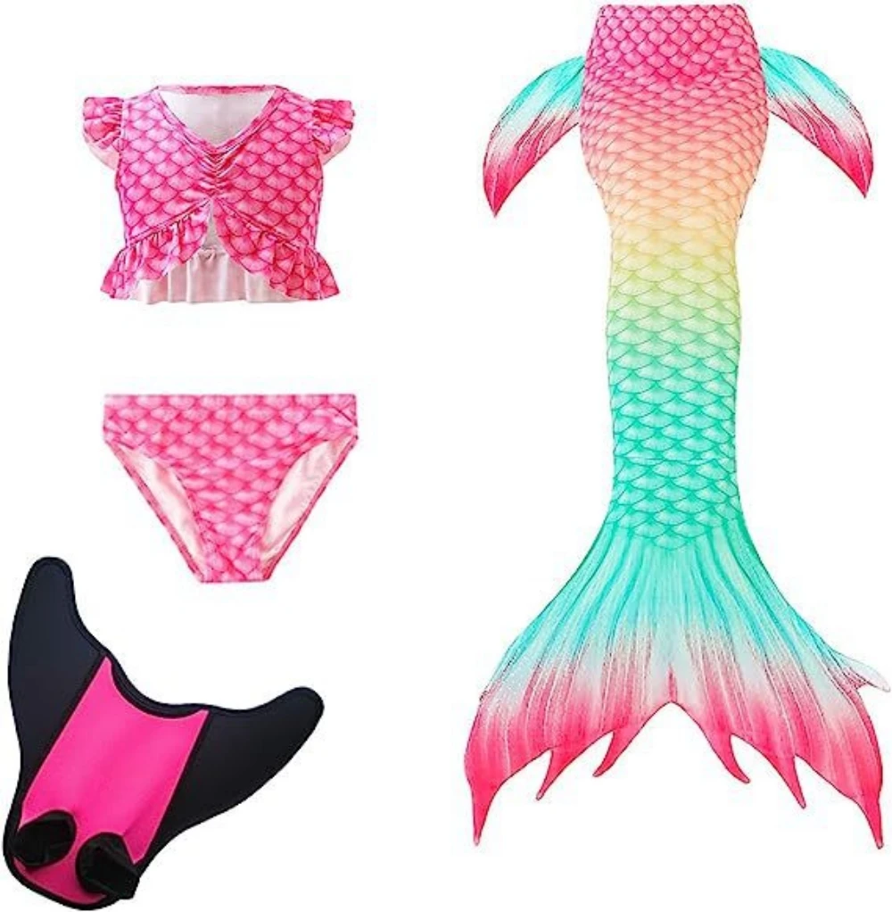 Fashionable Mermaid Flippers Creative Snorkeling One-Piece Frog Shoes Adult & Children'S Swimming Water Sports Equipment 3