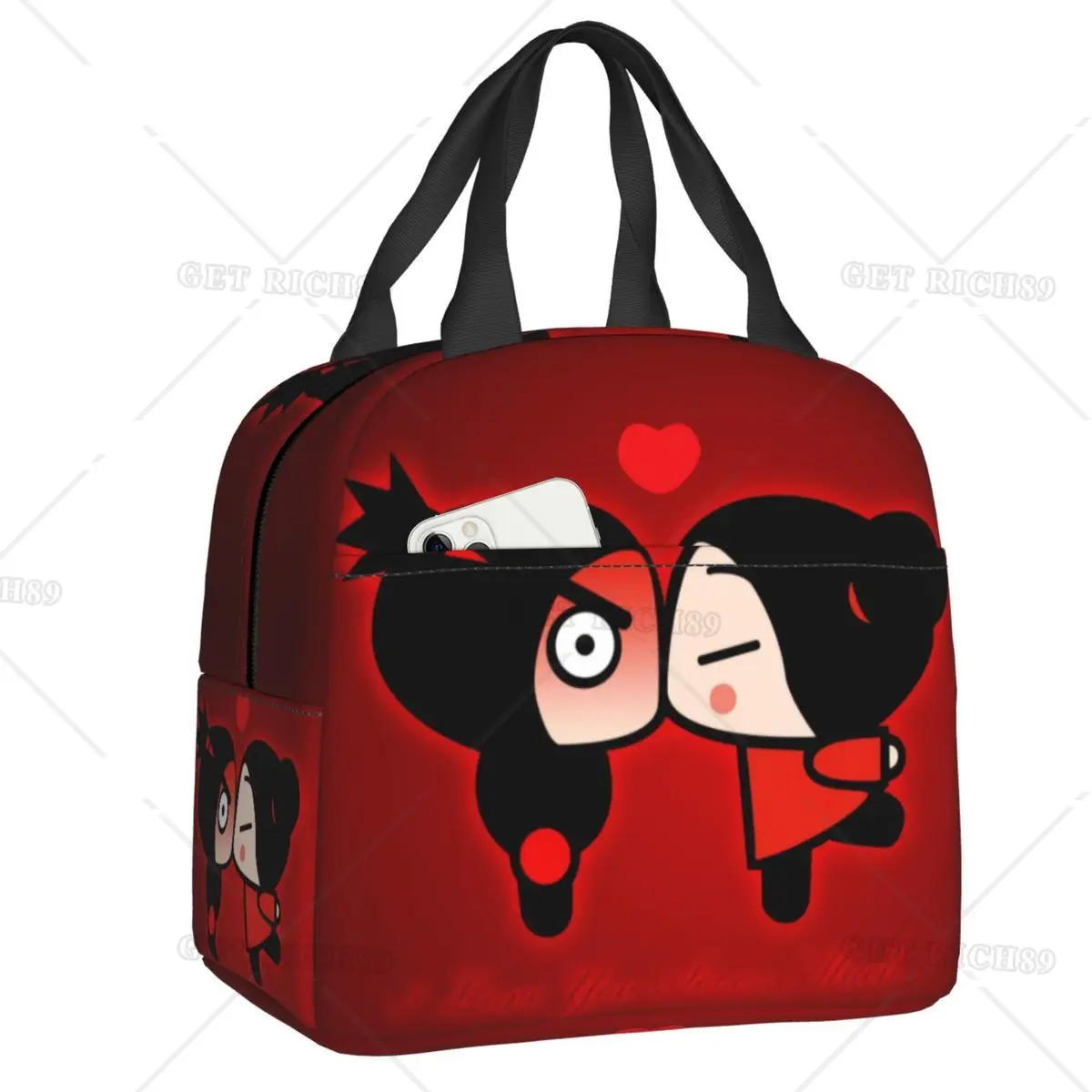 

Cartoon Pucca Insulated Lunch Bag for Women Portable Cooler Thermal Food Lunch Box Work School Travel Picnic Tote Bags