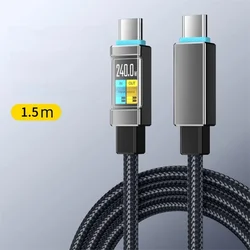 Enhanced 100W Type - C to Type - C Fast Charging Data Cable - 1.5m (Black)