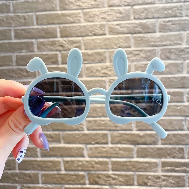 New Children's Rabbit shaped Sunglasses, Girl Brand Designer Cute Baby UV Protective Glasses