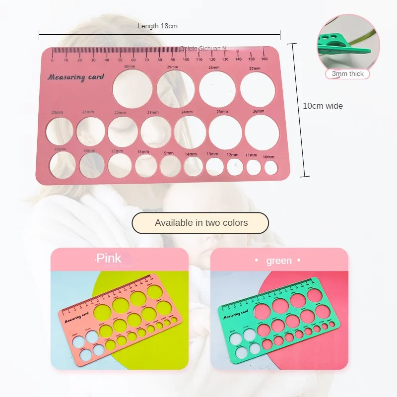 Pacifier Measuring Ruler Non-stick 18x10cm Measuring Tools Nipple Diameter Card Sizing Tool Silicone Odorless nipple shields