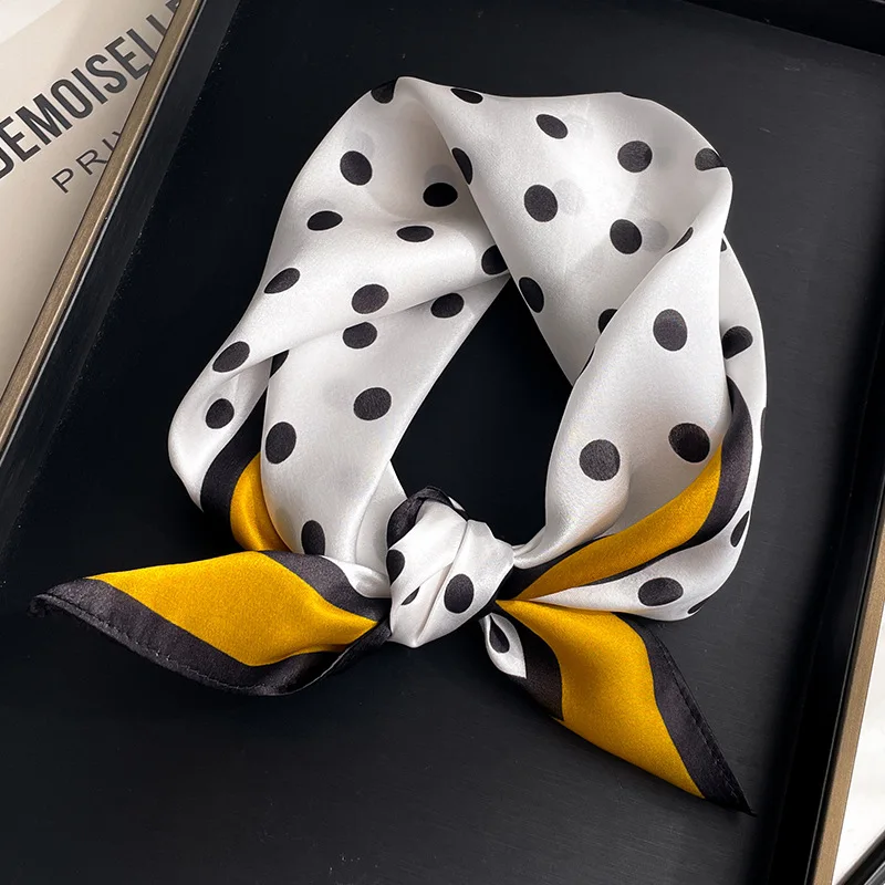 100% Pure Silk Floral Square Scarf Women Neck Hair Bandana