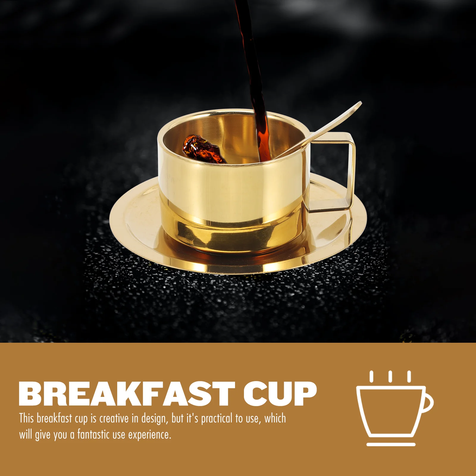 Stainless Steel Coffee Mug Cup for Home Office Household Metal Toddlers Milk Cups