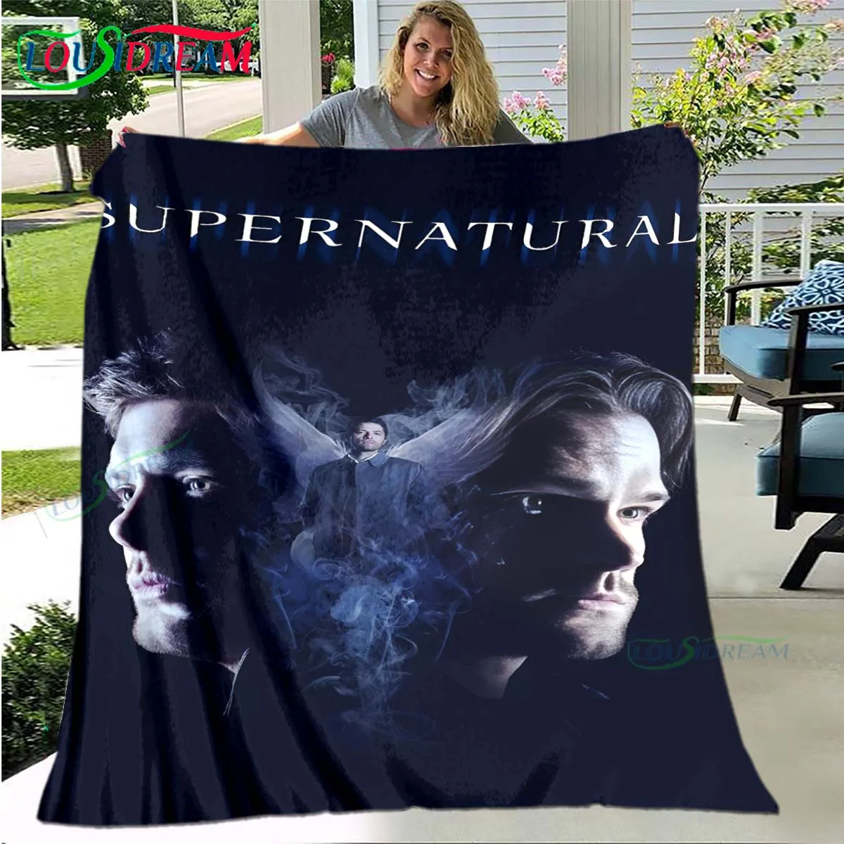 

Movie Supernatural - Evil Power Soft Blanket Sports Living Room Bedroom Sofa Bed Blanket Birthday Gift Portable Picnic Blanket