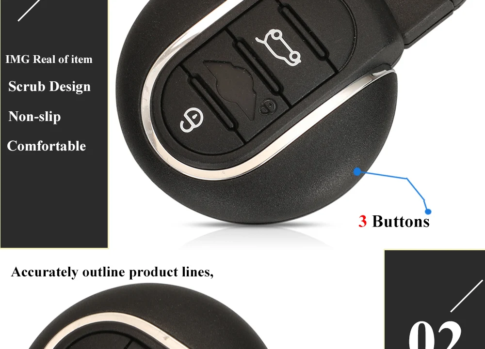 Keyforkess 3/4BTN Smart telecomando auto portachiavi 315MHz 434MHz ID49 per BMW Mini Cooper Countryman Clubman F-Series F55 F56 2015-2018 - S82098356ebe24d08b95aeb059d406325E