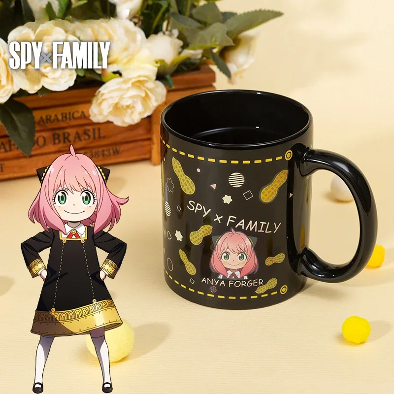 

Anime Figure Anya Peanut Ceramic Mug Spy X Family Theme Water Coffee Cup Kawaii Change Color On Heat Christmas Gift for Friend