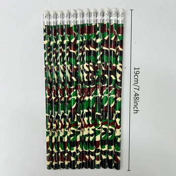 12 pezzi/24 pezzi/36 pezzi/48 pezzi Matite per scrittura HB mimetiche scure, matite per scrivere in legno, matite per scrivere e disegnare per ufficio