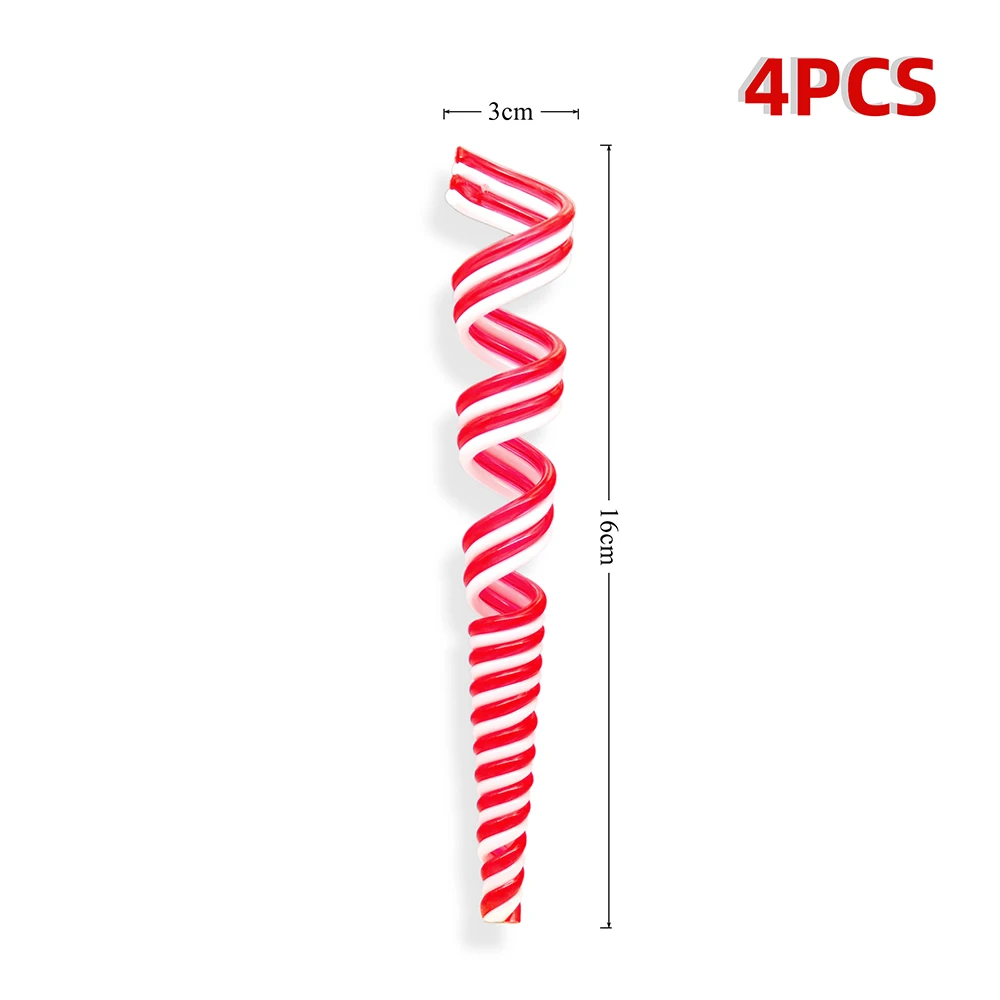 thumbnail image 1 of 4pcs Candy Cane Christmas Tree Pendant Decor Red White Candy Lollipop Home Hanging Ornaments Xmas Gift Children's Toys Navidad, 1 of 5