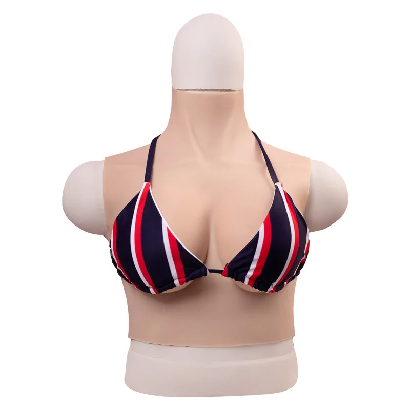 Artificial Breast Plate Transgender Tits Shemale Sissy Cross Dresser Fake Chest Bodysuit Boobs Toys For Adults Men Women Sexshop