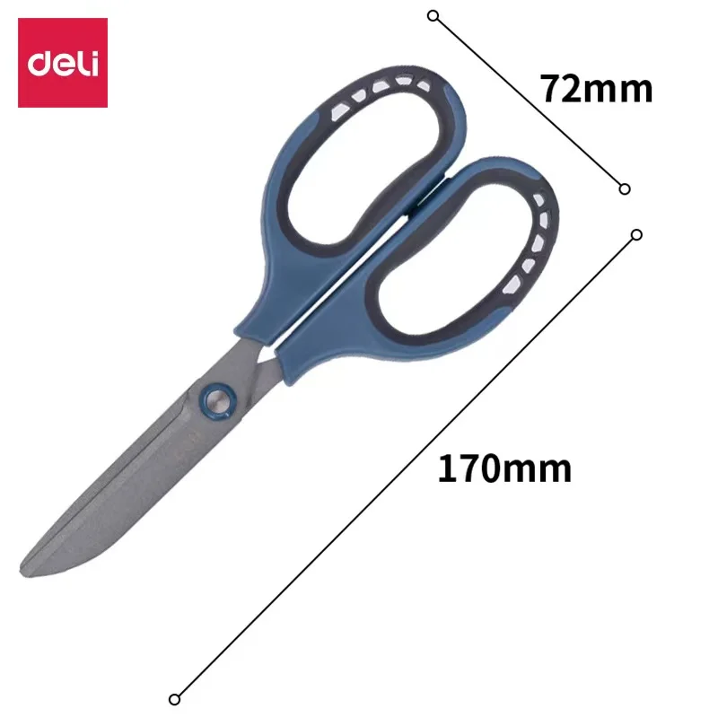 10PCS/LOT Deli 0603 Office Scissors 170mm(6.7) stainless scissors retail  packing Good looking desk scissors - AliExpress