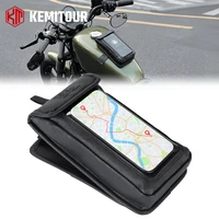 ⁦תיק מגנטי לאופנוע עמיד למים מעור עם מסך מגע לטלפונים בגודל 6.9 אינץ'⁩ – תמונה ⁦2⁩