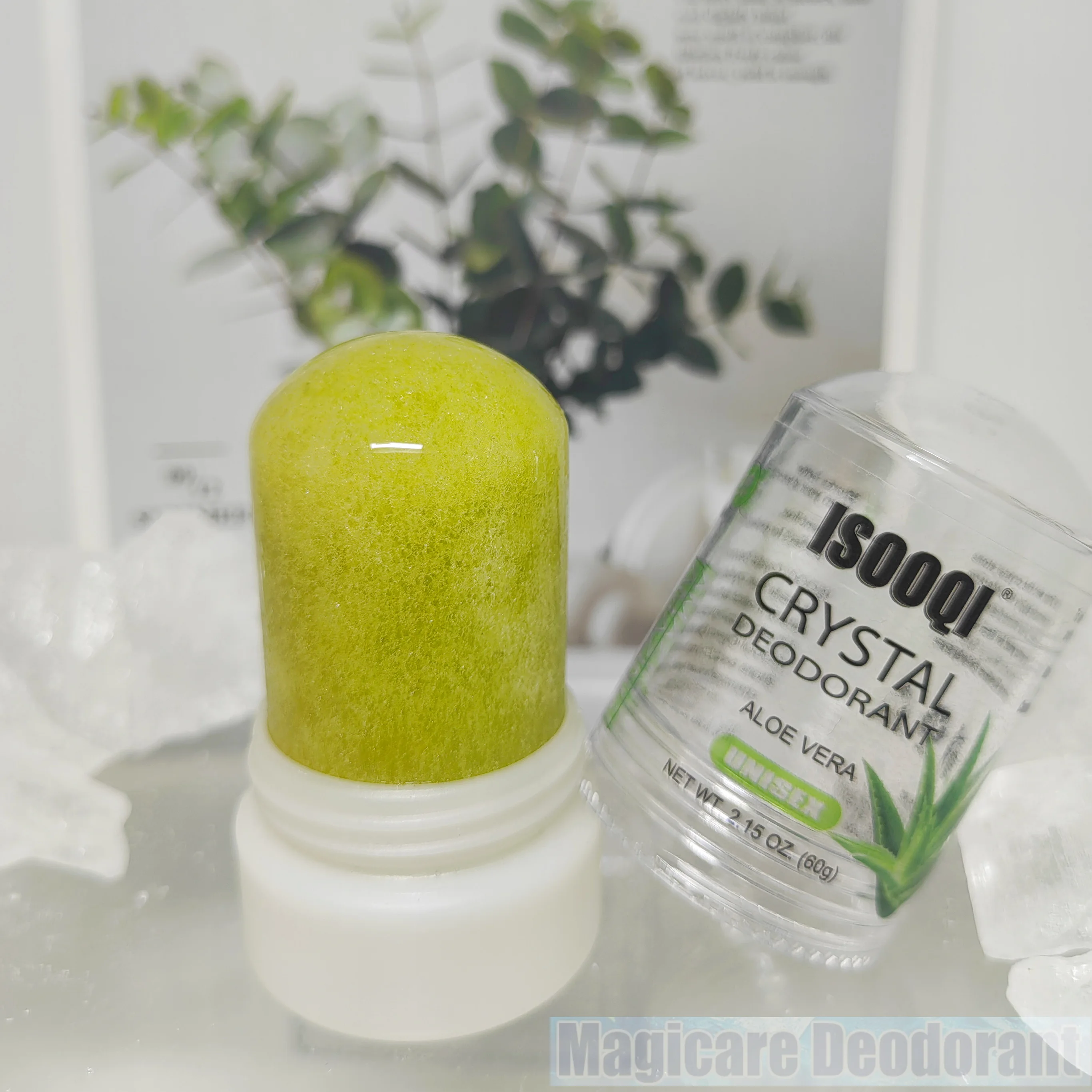 Magicare 2PCS/LOT 60G Aloe Vera Alum Stick Potassium Alum Block Antiperspirant Stone Crystal Deodorant Underarm