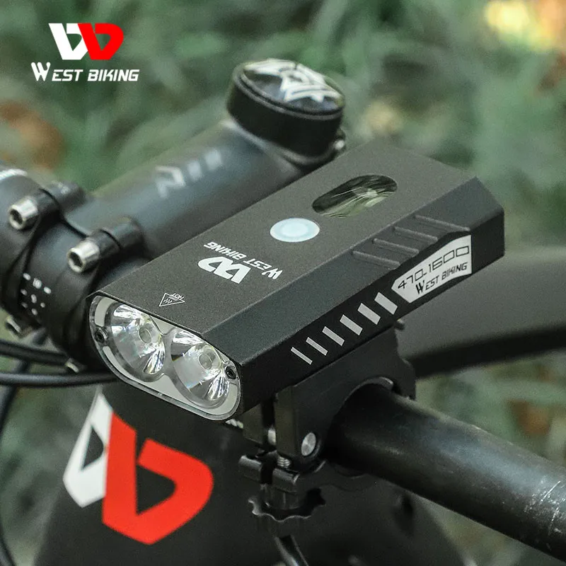 1600 Lumen High Brightness Bike Light 5200mAh Front LED Lamp USB