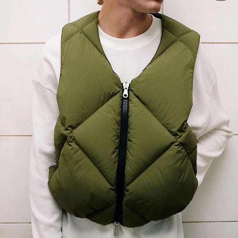 Fasion Army Green Black Cole Buxton Piumino Diamond Check Zipper Senza Maniche Cb Puffer Jacket Con Tag