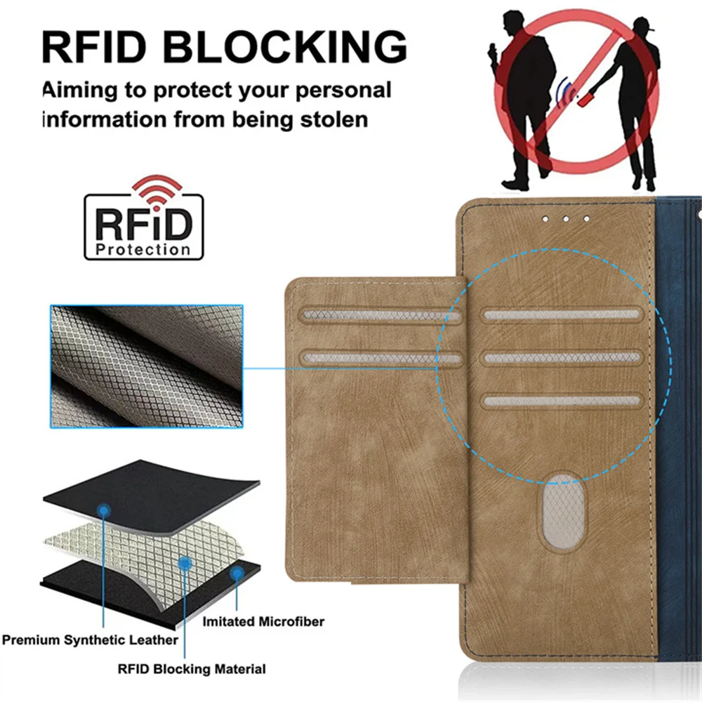 Luxury Zipper Leather Wallet Flip Case