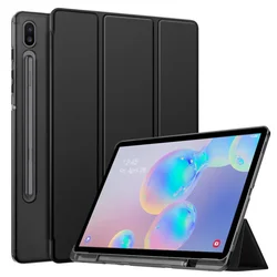 Ultra Thin Slim Shell Trifold Stand Cover with Frosted Back and Auto Wake & Sleep for Galaxy Tab (Tab S6 10.5 Black)