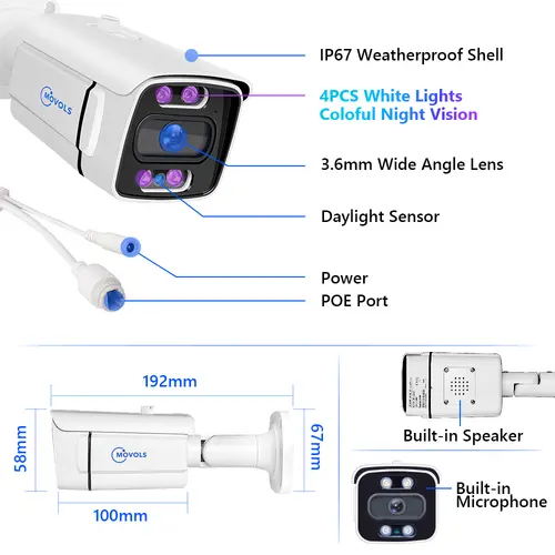 MOVOLS 8CH 5MP 8MP POE Security Camera System Two Way Audio 8MP NVR Kit CCTV Outdoor IP Camera H.265 P2P Video Surveillance Set - Image 5