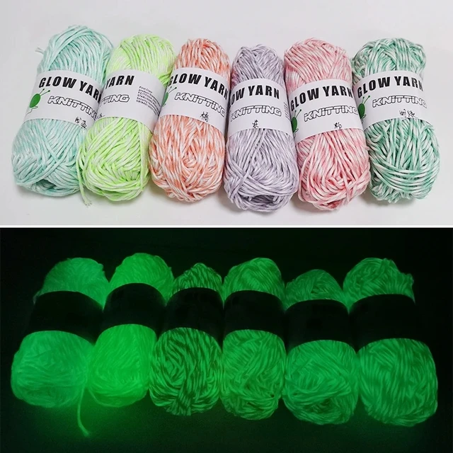 Knitting Yarn Crochet Glow in The Dark Chunkys Yarn Hand Making Luminous  Fine Yarn Wool Knitted Yarn