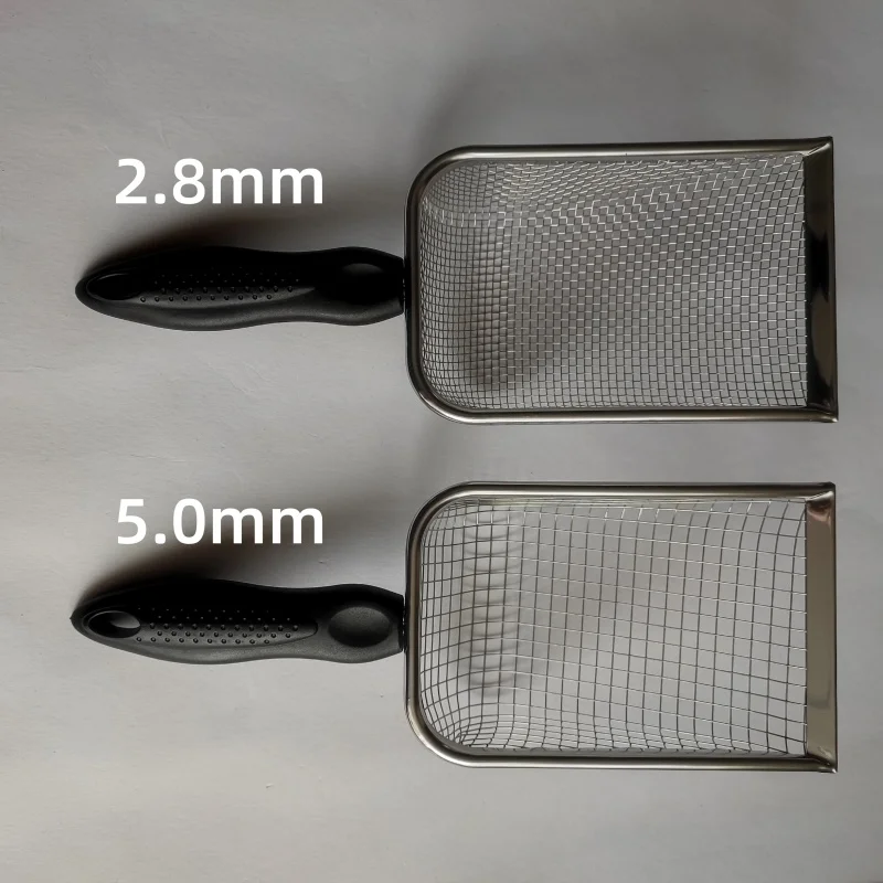 Stainless Steel Fine Mesh Cat Litter & Reptile Sand Sifter Shovel