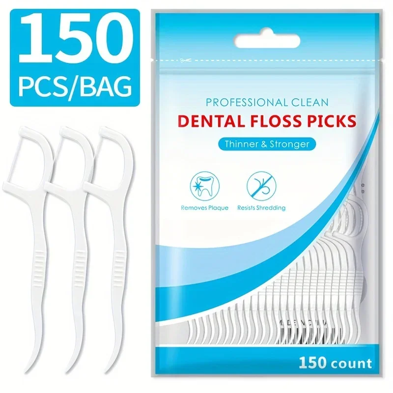 30/100/300/600PCS Floss Family Pack Ultra-fine Toothpick Disposable Flat Floss Portable Flossing Double Head Use Oral Hygiene disposable toothpick floss