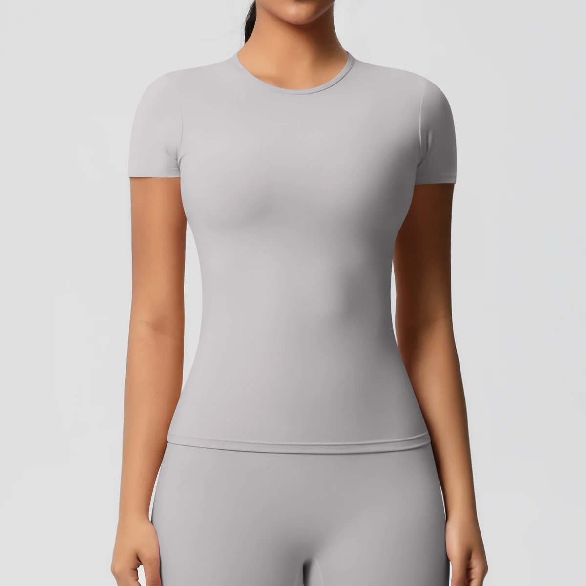 High Elastic Dry Fit Sports Top - Womens Breathable Gym T-Shirt