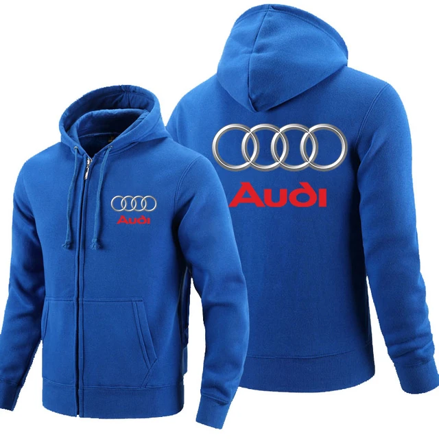 Sweat à capuche avec logo imprimé Audi pour homme, sweat à capuche