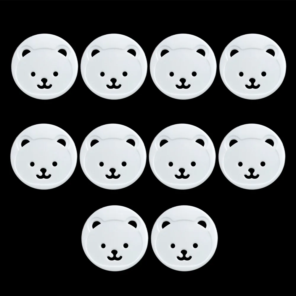 10pcs Bear EU Power Socket Baby Kids Safety Guard Anti Electric Shock
