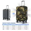 Custom Fashion Original Woodland Camo Luggage Cover Protector Washable Military Army Camouflage Travel Suitcase Covers 6
