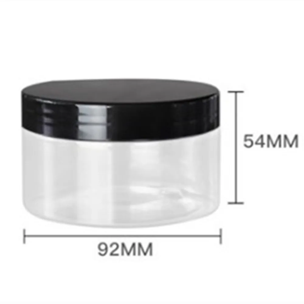 180g 150ml 200g 250ml 300ml 8oz Clear Plastic Round Pet Jar With Screw  aluminum/plastic Cap/lid for Cosmetic food pot Container - AliExpress