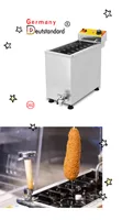 25L Large Capacity Commercial Automatic Cheese Hot dog Sticks Fryer Electric Deep Korean Corn Dog Fryer Machine Snack Equipment 2