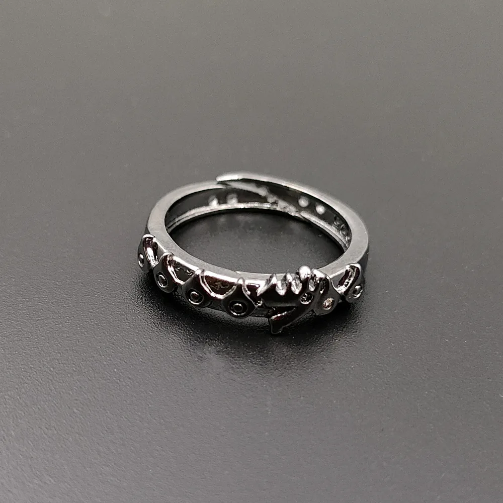Anime The Seven Deadly Sins Ring Meliodas Dragon's Sin of Wrath Cosplay Unisex Adjustable Ring for Men Jewelry Accessories Prop 2