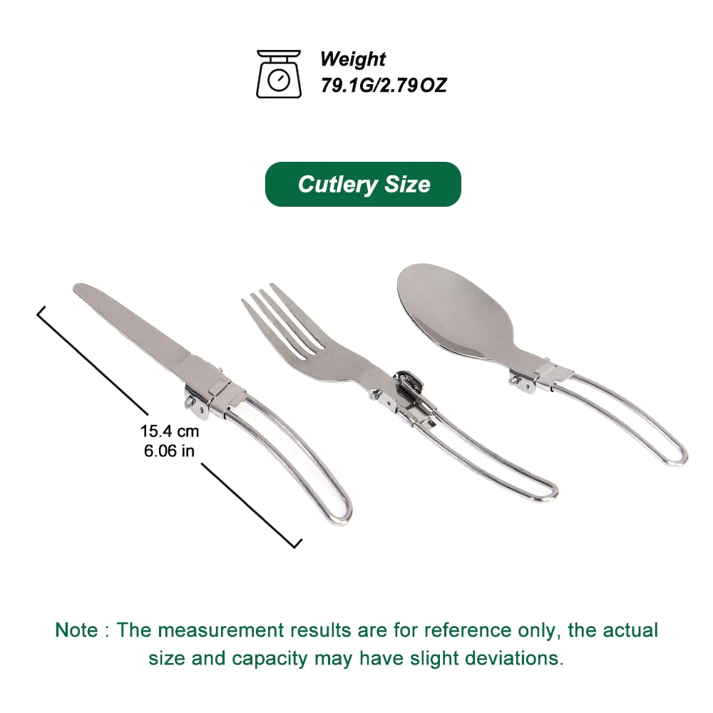 Widesea Camping Foldable titanium Frying Pan Pot Knife Fork Set Ultra-light Plate Bbq Picnic Cookware Tableware Cooking