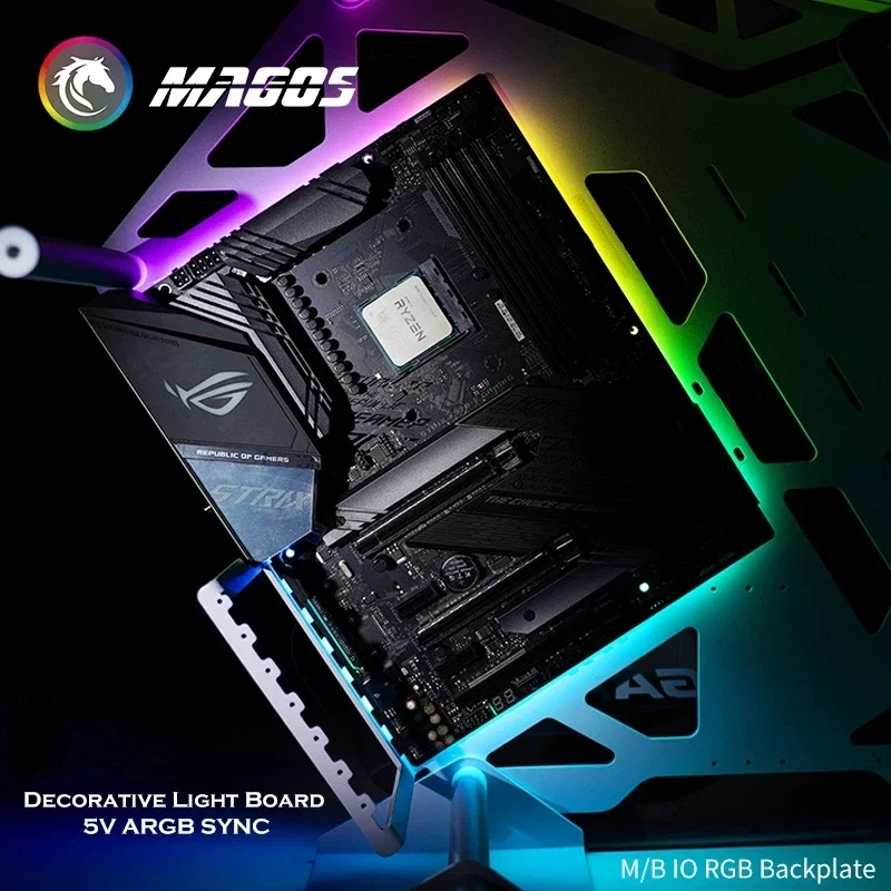 ARGB Motherboard Lighting Frame For ATX MATX ITX,DIY M/B IO RGB Backplate,Modding PC Cabinet Decorative Panel AURA SYNC