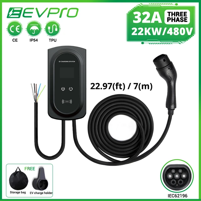 MOREC EV Type2 Charger Wallbox APP Control Electric Vehicle Charging  Station 380V 22KW with 6M Cable 32A 3 Phase IEC 62196-2 - AliExpress