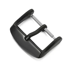 Stainless Steel Pin Clasp for Leather Watchbands - Premium Watch Buckle Accessory (22mm B)