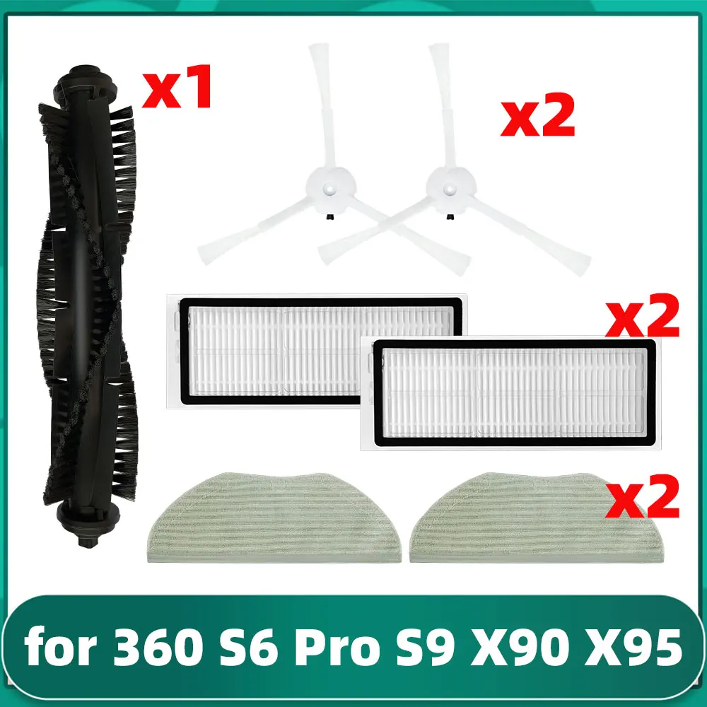Детали для швабры с основной боковой щеткой тряпка 360 S6 Pro S9 X90 X95 аксессуары