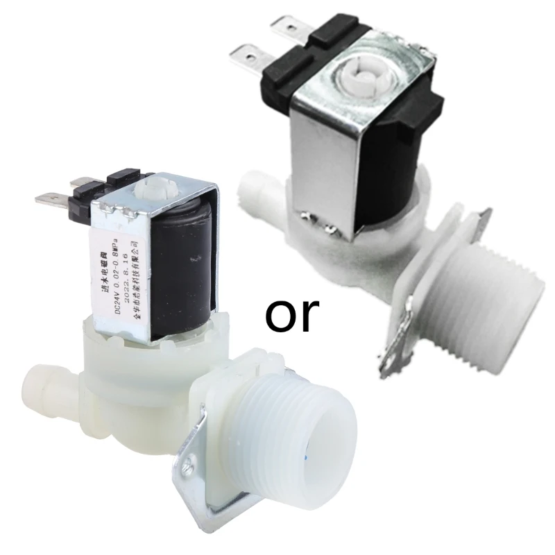 Water Inlet for Electric Solenoid for 220V/12V/24V 3/4" Male Thread Easy Installation Dishwasher Washing