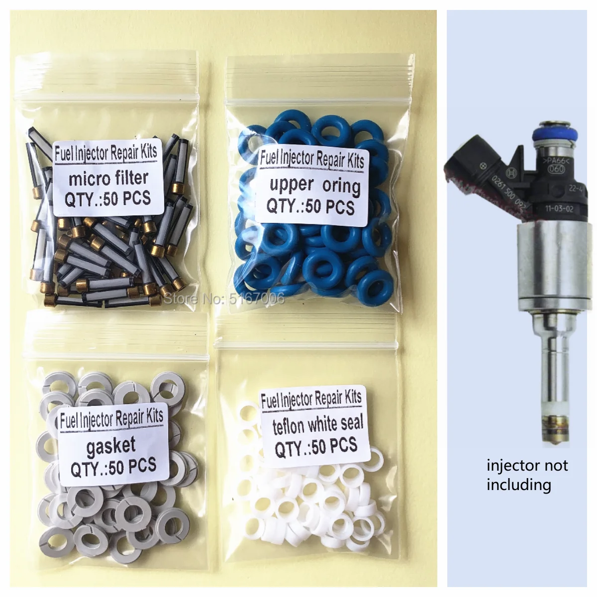 50sets/200Pcs GDI Fuel Injector Repair Servince Kits For Parts 16600