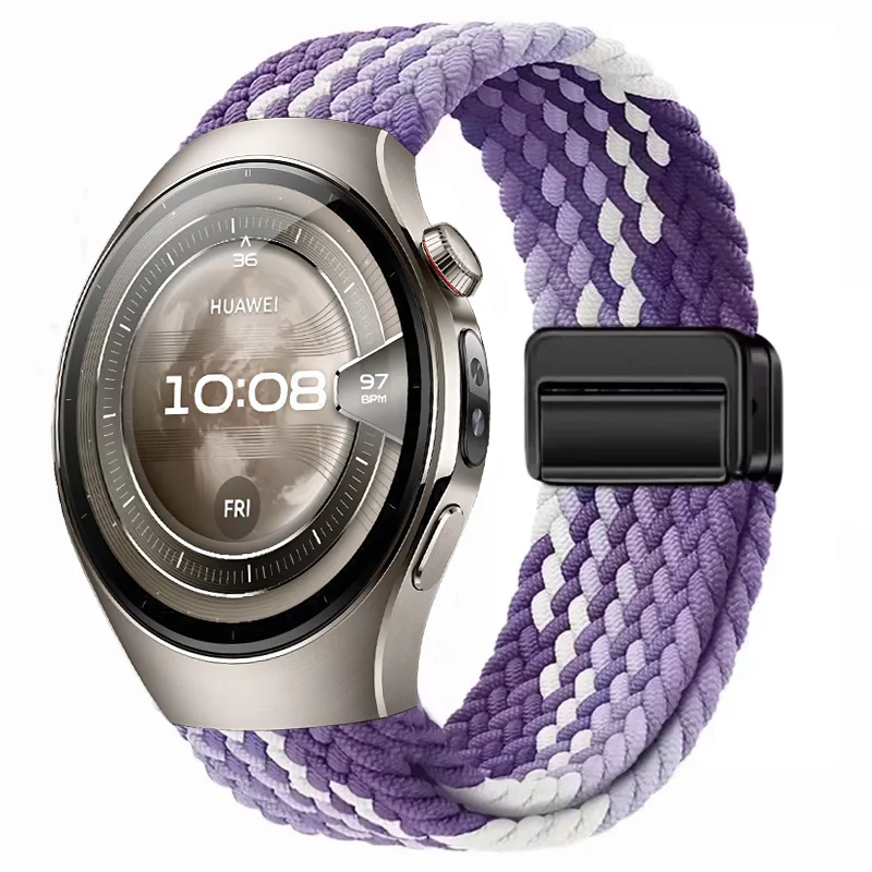 Magnetic Braided Nylon Strap Bracelet - 20mm/22mm
