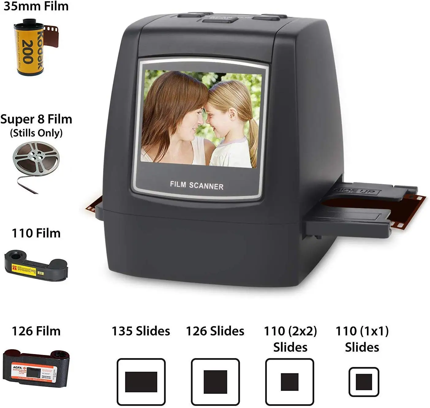 Protable 22MP Film Scanner 35mm Negative Film Scanner Mini Photo Slide ...